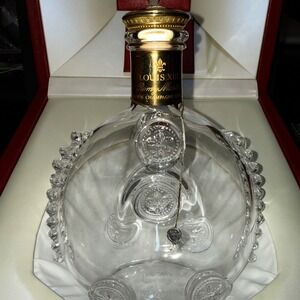 Louis XIII Remy Martin Empty Baccarat Crystal Decanter Set Excellent Luxury